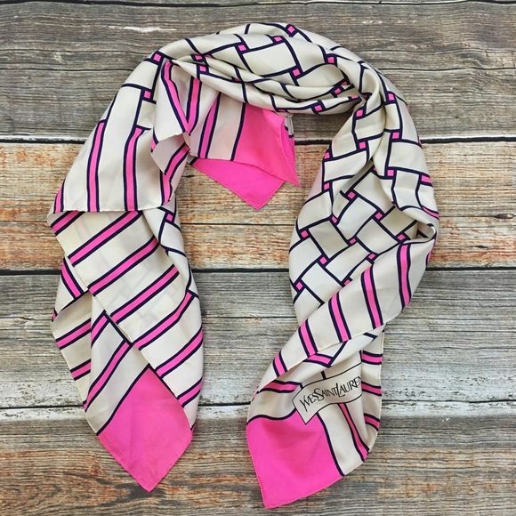 Yves Saint Laurent | Silk Woven Print Scarf - Picture 3 of 8